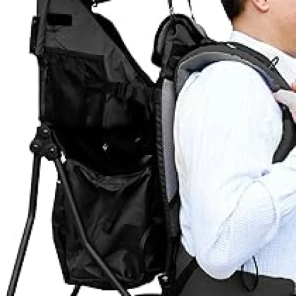 Unbranded Black Men’s Backpack with Mesh Pockets